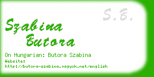 szabina butora business card